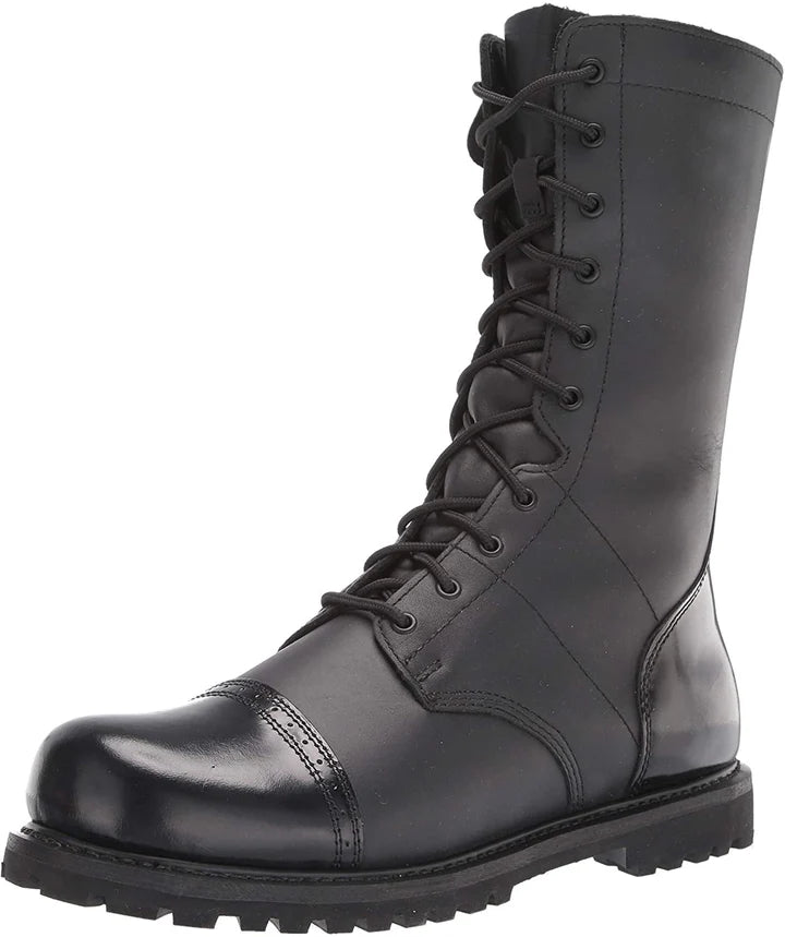 Black Leather Military Boots comfortable and fit for training 