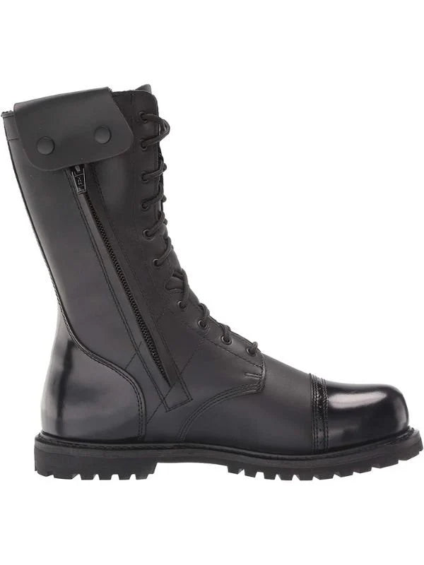 Black Leather Military Boots for Training 