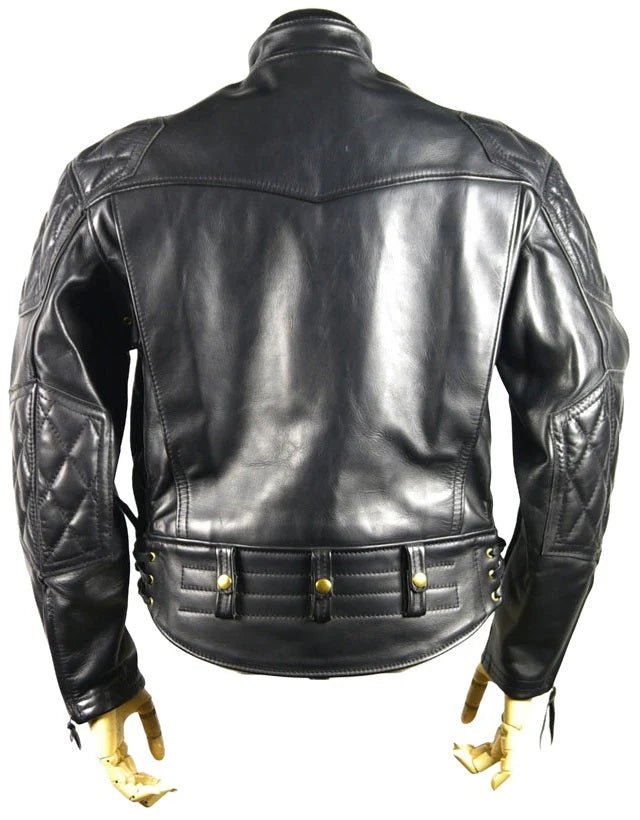 Black Cowhide Leather Biker Jacket UK USA and all over Europe 