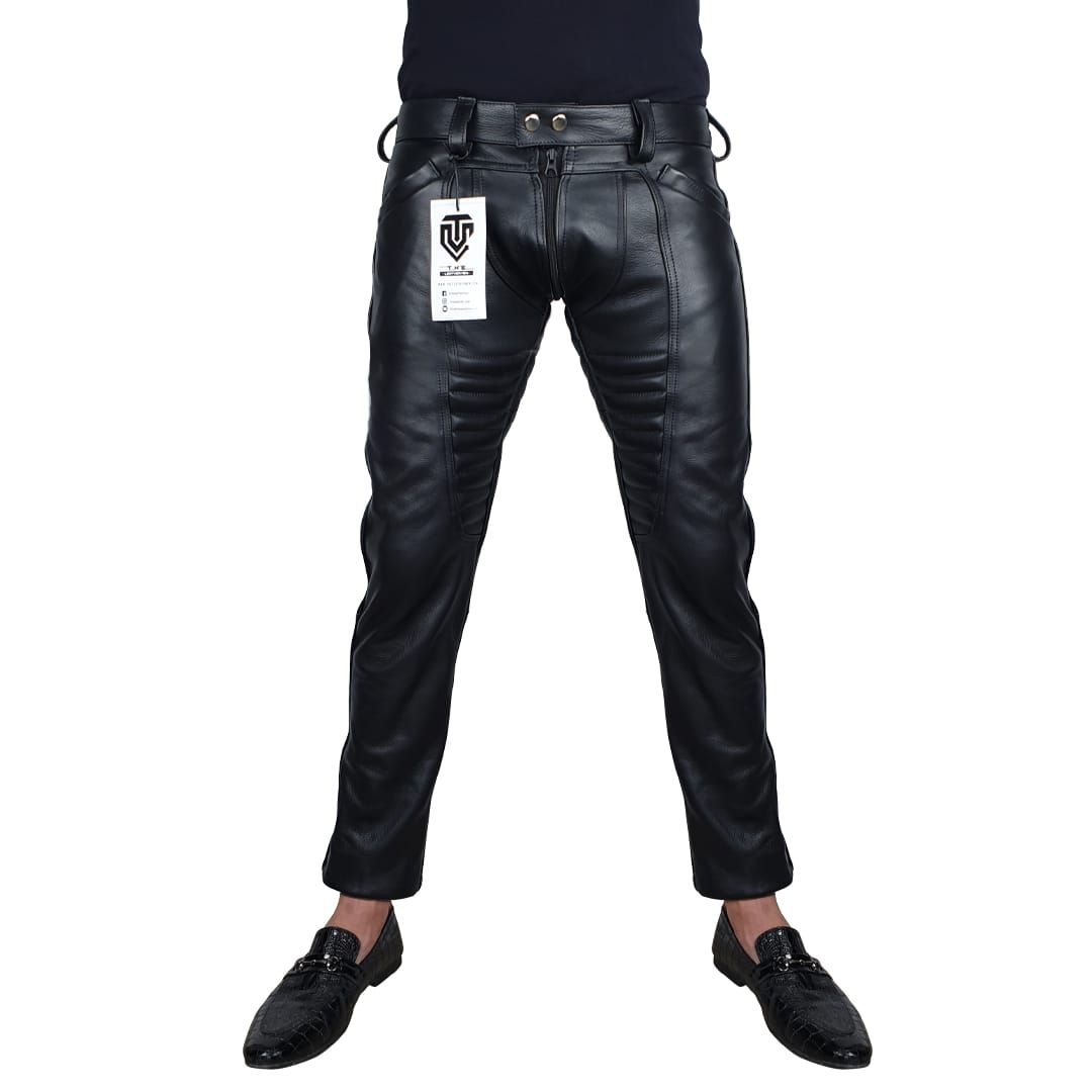 Gay Leather Padded Pants
