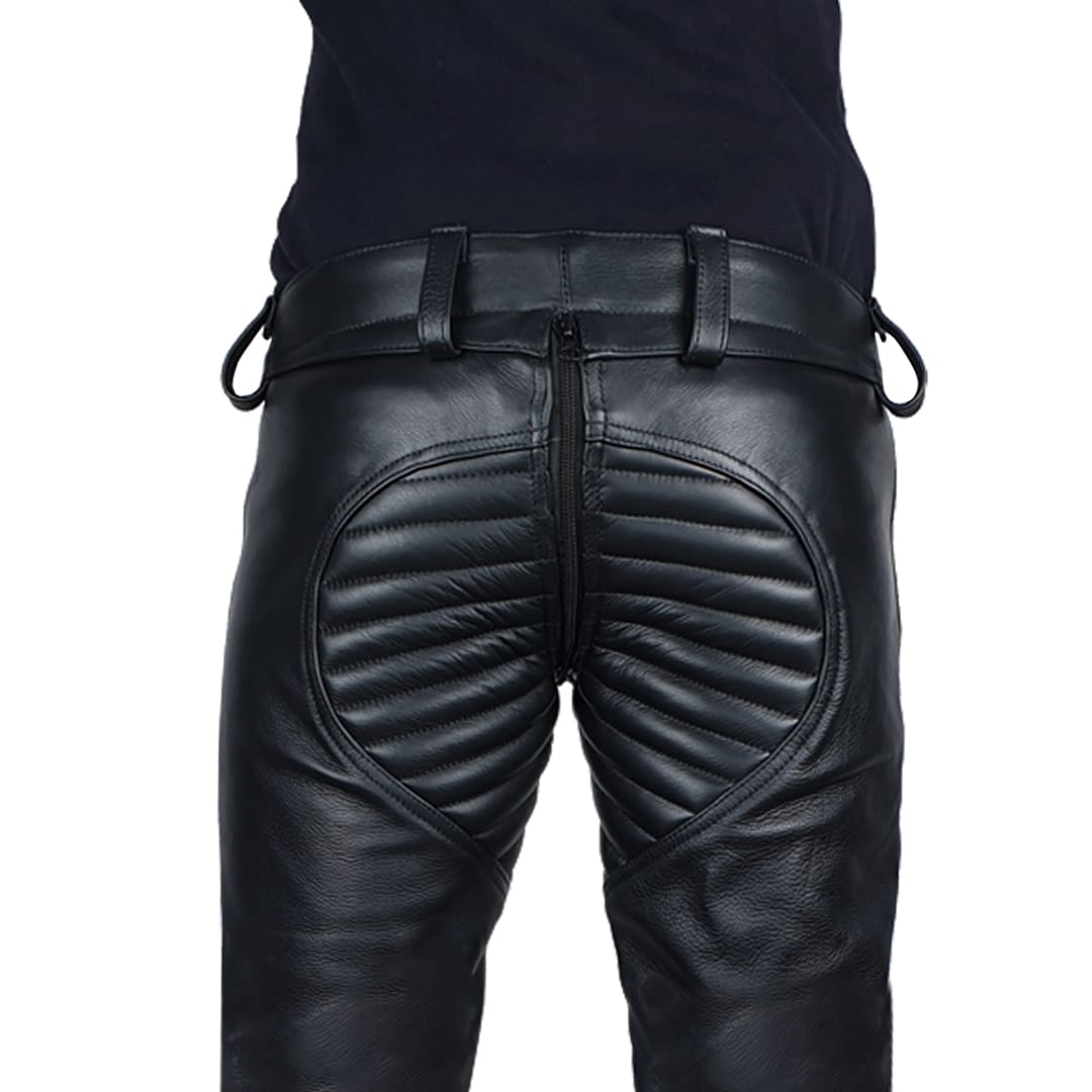 Gay Leather Padded Pants