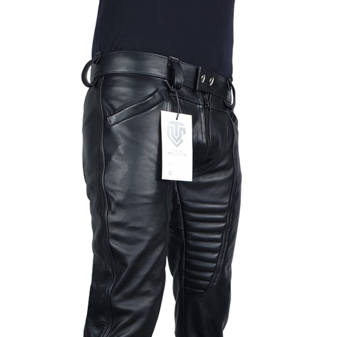 Gay Leather Padded Pants