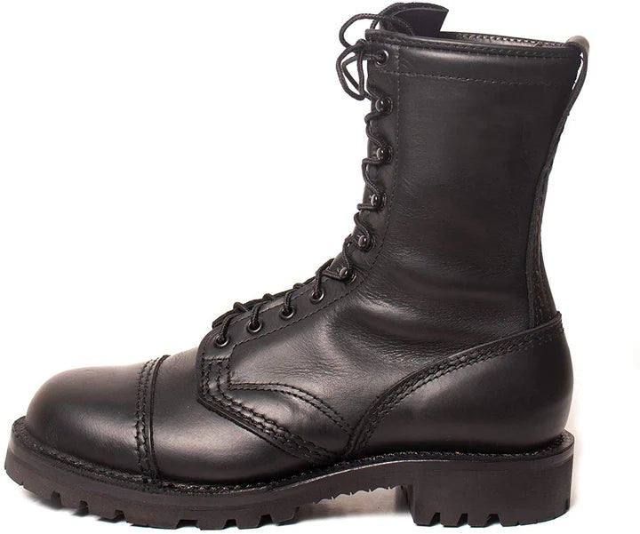 Black Leather Combat Boots USA UK and all over the europe