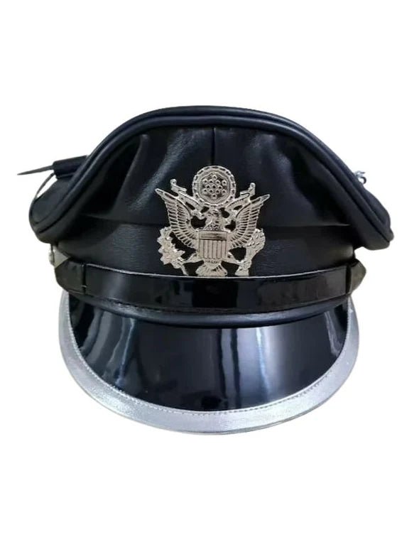 Leather Military Cap