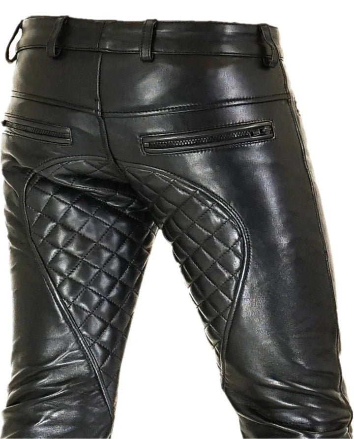 Leather Quilted Pants – Stylish & Durable Biker Gear for mens 