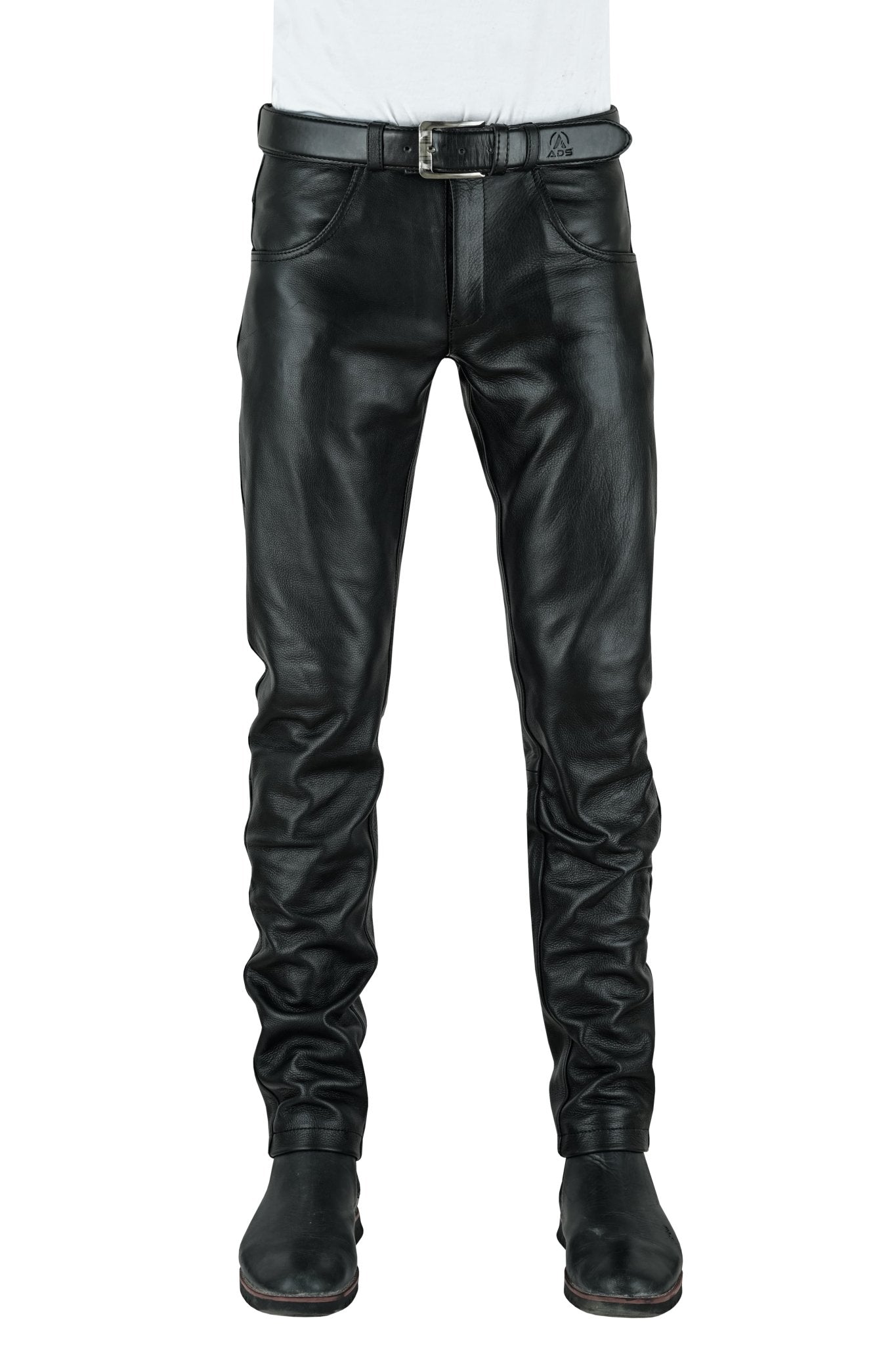 Men’s Classic Black Leather Pants