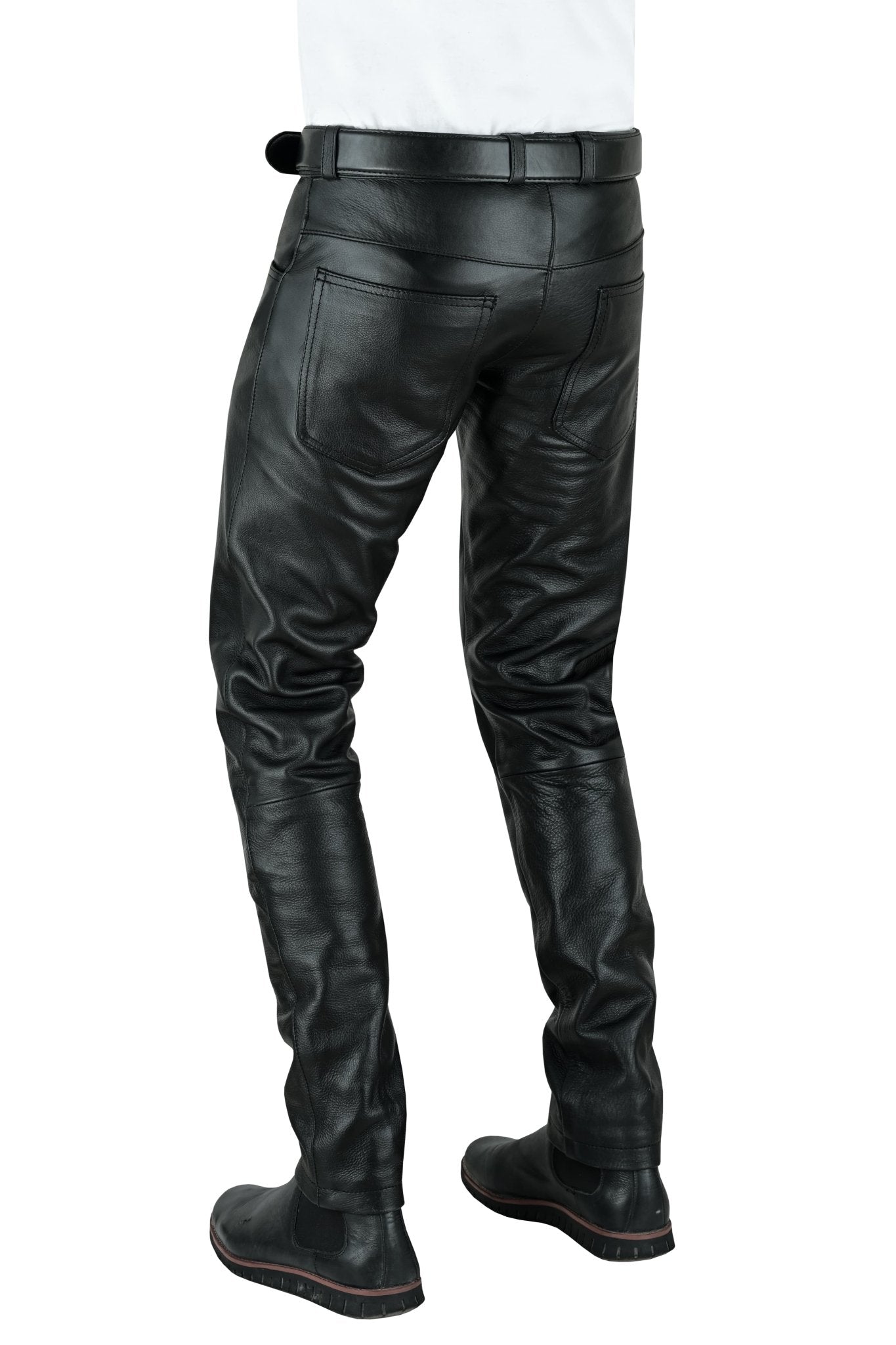 Men’s Classic Black Leather Pants