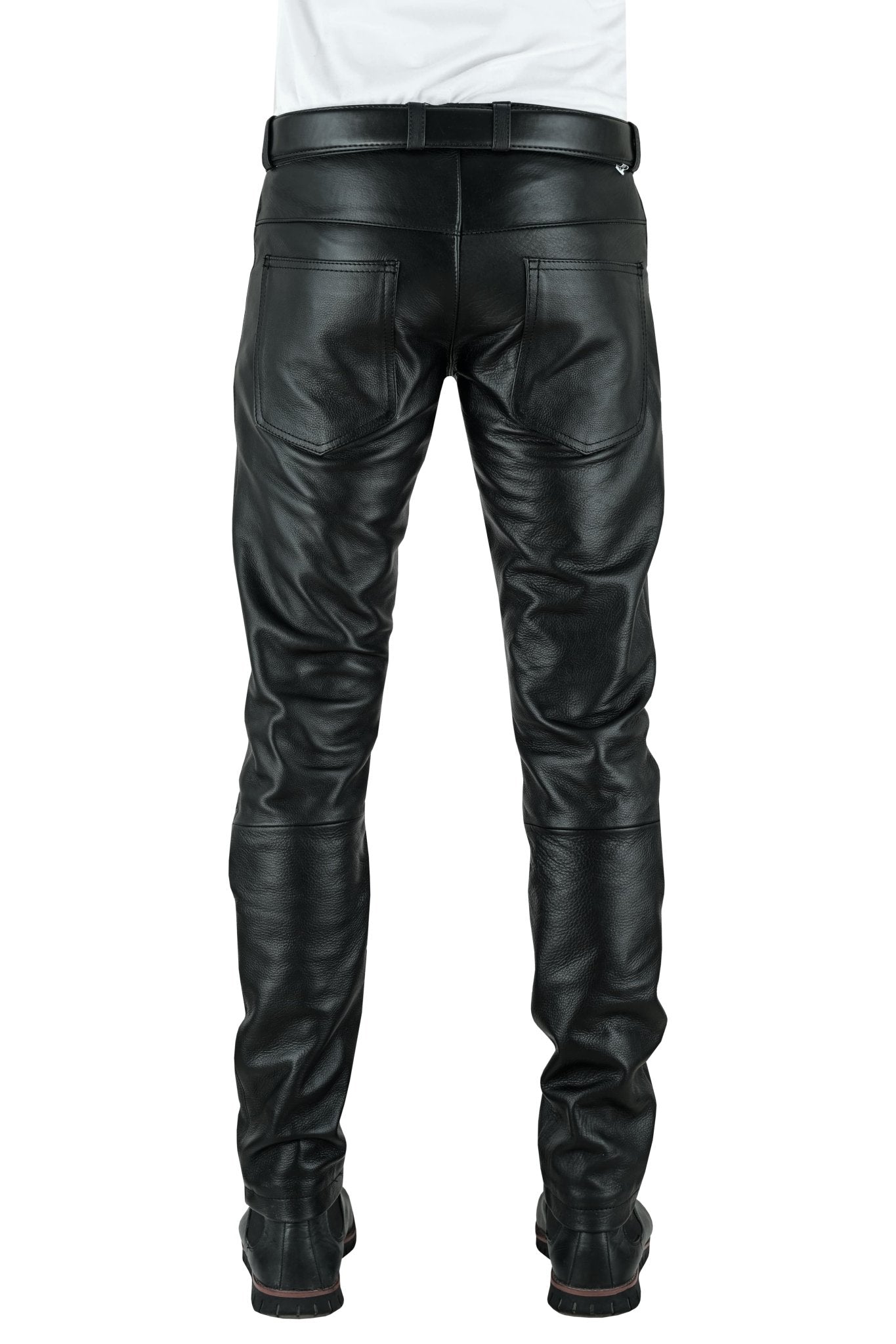 Men’s Classic Black Leather Pants