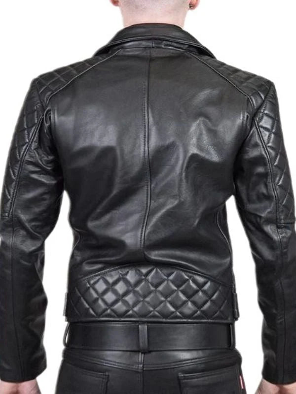Adjustable waist band Leather Motorcycle Jacket UK USA and All over Europe
