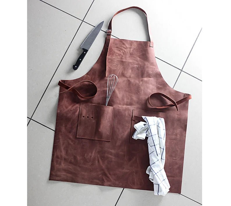 Personalized Leather Chef Apron for Men
