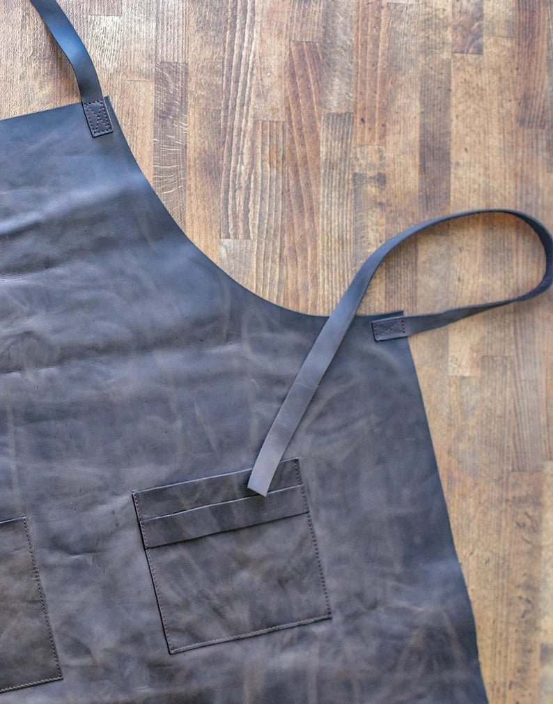 Personalized Leather Chef Apron for Men