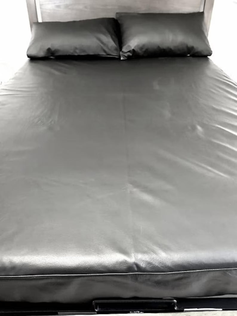 Premium 100% Real Soft Leather Bed Sheet Set for All Sizes - The Leather Men
