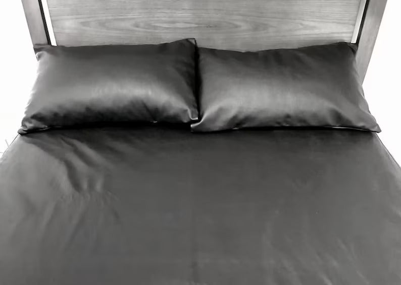Premium 100% Real Soft Leather Bed Sheet Set for All Sizes - The Leather Men